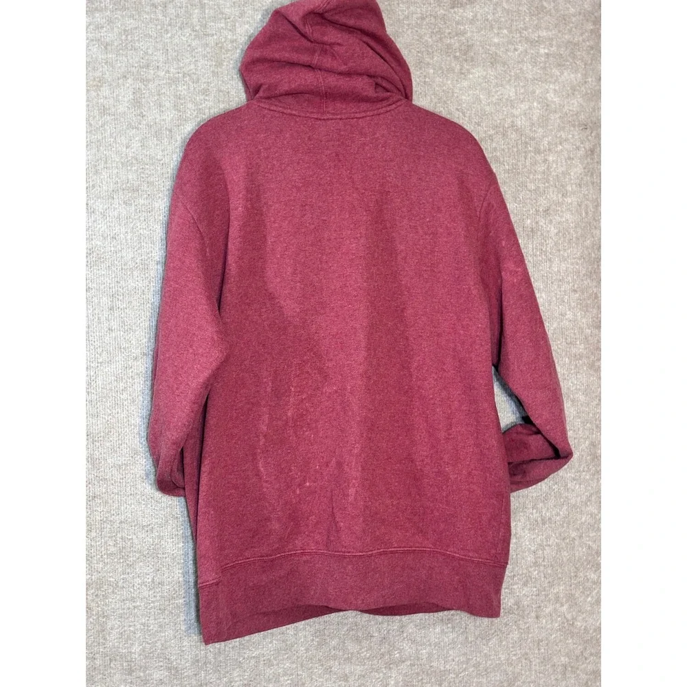 The North Face Hoodie Mens Large Red Heather Big Logo Pullover Gorpcore
